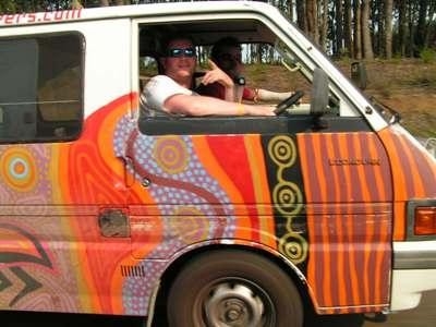 The commercial vehicle, reproduced with permission of the artist.