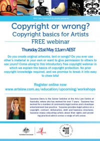 Copyright or wrong? Copyright basics for artists webinar